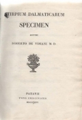 Visiani Roberto: Stirpium Dalmaciarum specimen